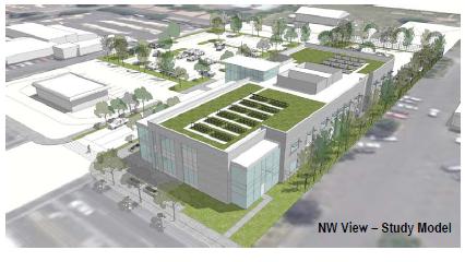 Proposed East County Courthouse, NW View