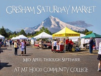 Gresham Saturday Market 2019: Sat, May 25, 2019 9AM-3PM. Saturday's thru October. Info here!
