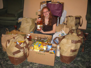 Andi Simmons' Food Drive donations Mar 14, 2010
