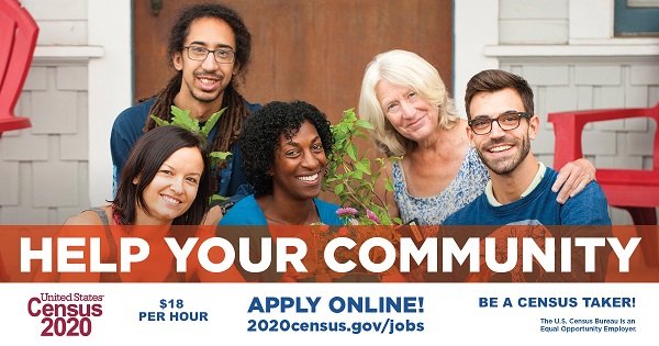 Help Your Community: Work for the U.S. Census Bureau! Positions are temporary and flexible. Census Takers in Multnomah and Clackamas counties start at $18.00/hour. Info Here!