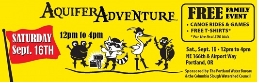 Aquifer Adventure: Sat, Sep 16, 2017 12PM-4PM. Free Family Event. Info here!