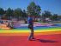 Watch the video as volunteers paint the Plaza Del Sol! Gresham, Oregon