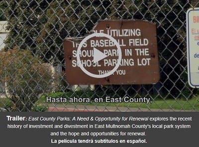 Click to view trailer!<br />
 East County Parks: A Need & Opportunity for Renewal: Sat Jun 02, 2018 10:30AM-12:00PM. Support our public parks! Info Here!