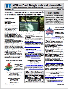 Download the Wilkes East Neighborhood Summer 2019 Newsletter here!