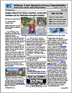 Download the Wilkes East Neighborhood Spring 2020 Newsletter here!